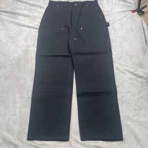 Carhartt Double Front Pants Men 36x32 Duck Canvas Loose Fit Utility Workwear B01